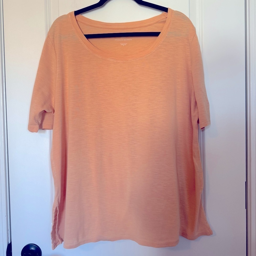 J. Jill Women's Coral 100% Pima Cotton XL Top